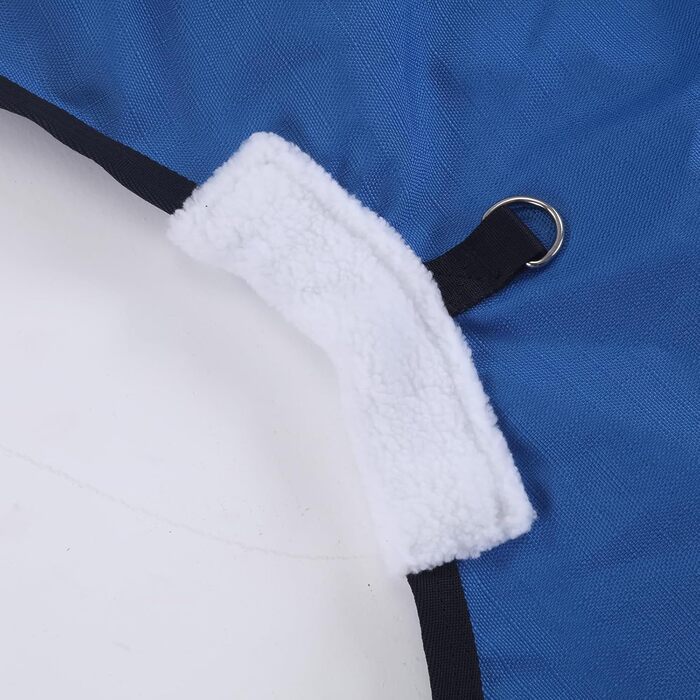 Водонепроникна попона-дожник для коней 1200D, дихаюча легка накидка без наповнювача (0г), чорно-синя, 165 см