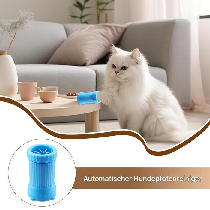 Автоматична мийка лап для собак PAW, автоматичний очищувач лап, USB-зарядка, портативна мийка для котів та собак, зелений (блакитний)