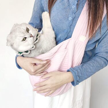 Трансформер для тварин Yctze: переноска для собак та котів, рожева, до 6,5 кг