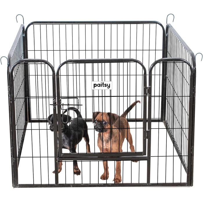 Клітка-вольєр для собак, цуценят та кроликів Paitsy, 80x60 см, 0.64 м², модульна, для внутрішнього та зовнішнього використання, складана, 5 років гарантії