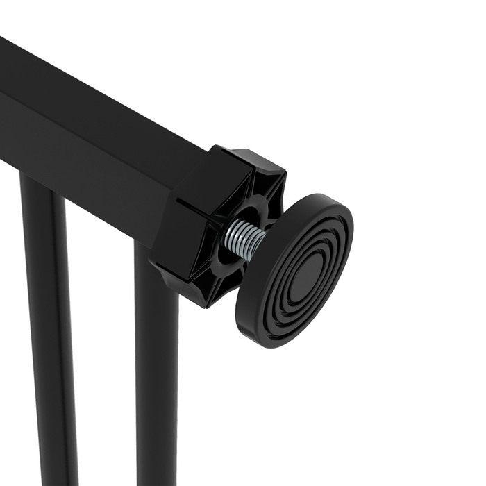 PawHut Door Gate Guard, Шлагбаум, 74-87 см, Сходові ворота для домашньої тварини, Ворота для собаки в т.ч. різні надставки, Захисні ворота без свердління, Метал, Пластик, Чорний | Аосом