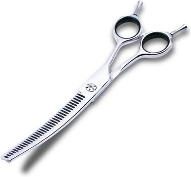 Ножиці для грумінгу собак, 35 зубів, права кривизна, для стрижки та проріджування шерсті
