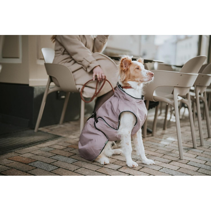 HUNTER Hundemantel Uppsala: рожевий теплий дощовик для собак, 2в1, розмір 35