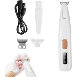 Професійний триммер для тварин PawTrim Pro з LED-підсвічуванням: бездротовий, водонепроникний, USB-зарядка, для собак, котів, догляду за лапами, вухами, обличчям та тілом