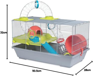 Клітка для хом'яків Voltrega 138G, 50,5×28×32 см, металева