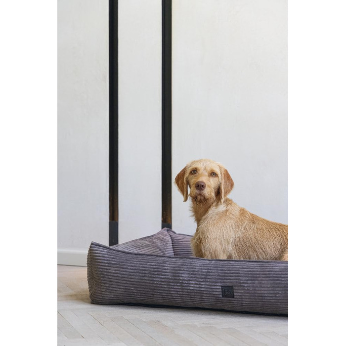 Собаче ліжко Hundebett Lotte Ribbed, коричневе, 120x80x23 см