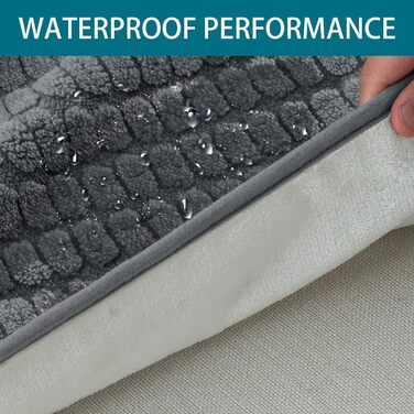 Водонепроникний килимок для собак H.Versailtex, 80 x 100 см, сірий, для собак та котів