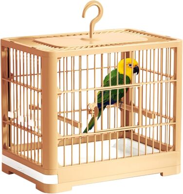 Транспортний клітка для птахів Vogel Reisekäfig: розкладний вольєр для папуг та синиць, з висувною шухлядою та іграшками, зелений (L 32 x B 25 x H 13 см)
