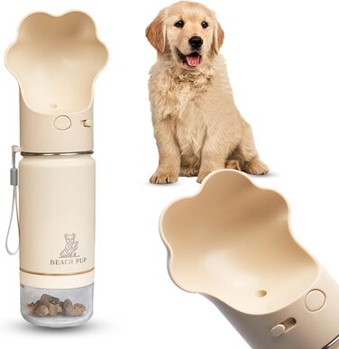 Портативна пляшка для води та корму для собак Beach Pup, 284 мл, нержавіюча сталь