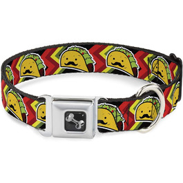 Нашийник для собак Buckle-Down Taco Man Bone, 27,9–43,2 см, середній