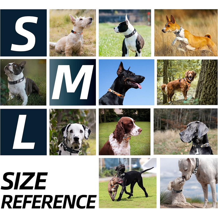 Нашийник для собак JC HOUSE, обгорнутий м'якою підкладкою, регульований нашийник для великих собак з логотипом 3M, що відбиває світло, камуфляжний оранжевий, M (розмір шиї 36-51 см), камуфляжний оранжевий