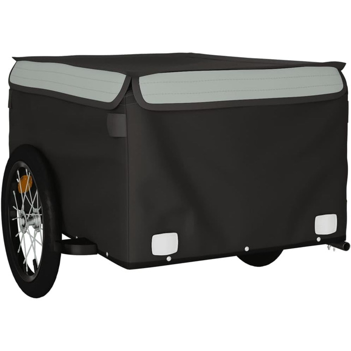 Причіп для собак, велосипедний причіп, причіп для бігу: чорний та сірий, 45 кг, сталь, легка збірка, універсальний