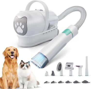 Пилсос для собак і котів з насадкою для грумінгу, 13000Pa, професійний набір для догляду за тваринами