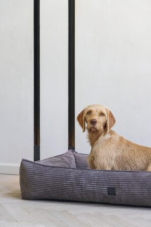 Собаче ліжко Hundebett Lotte Ribbed, коричневе, 120x80x23 см