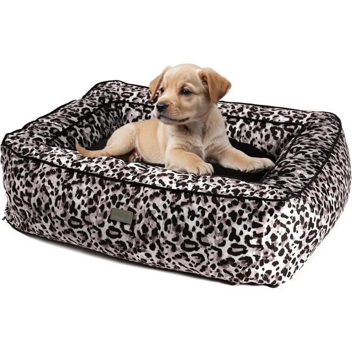 bo&flash Hundebett Boise 'Claudelle' - зручне ліжко для собак, розмір L - ліжко-софа для маленьких та великих собак, дизайн з можливістю прання, захищає суглоби, з антиковзким покриттям, Claudelle