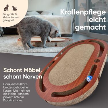PAWZONE Кігтеточка XXL з картону та МДФ, змінна, для котів