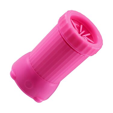 Автоматичний мийник лап для собак середніх порід, USB-зарядка, для подорожей, рожевий