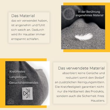 Крісло-лежанка для собак середніх порід – лежанка-кошик, водонепроникна, міцна, сіра, 75 x 55 x 20 см