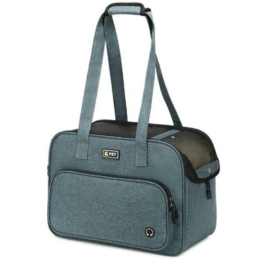 Переносна переносна сумка-переноска для собак RATEJNDGT, сіра, 43 x 20,5 x 30 см