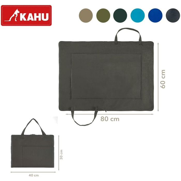 Кімоно® Складаний килимок для собак у подорожах (60x80 см) • Переносний килимок для собак • Подорожній килимок для собак у вигляді сумки • Лежанка для собак з собою • Килимок для собак, що стирається • Колір: Сірий