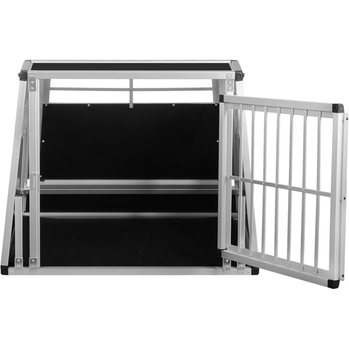 Transportbox N53 для собак - алюмінієва переноска 60x90x70 см з аварійним виходом, безпечний транспорт тварин в авто