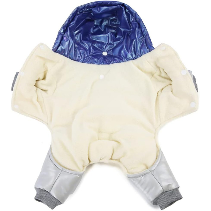 Тепла куртка для собак Izefia Winddichte, для холодної погоди, 4 ноги, теплий зимовий комбінезон для маленьких собак та котів (S, Синій)