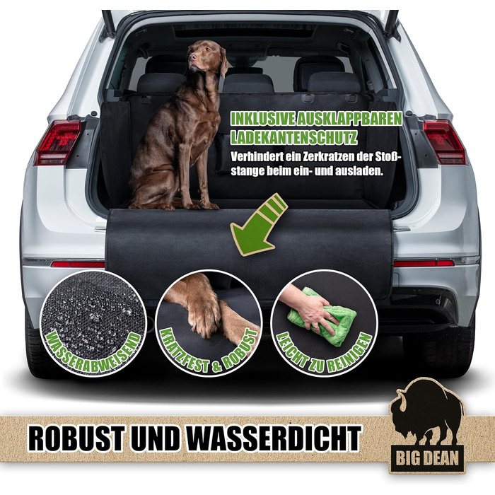Захисна килимок у багажник BigDean для собак та багажу з захистом бокових стінок та бампера – водонепроникний та брудовідштовхуючий