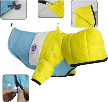 Зимова куртка для собак з бавовни, теплий одяг для цуценят, маленьких та середніх собак, котів, чихуахуа, бульдога, мальтізу (колір коричневий, розмір XL)