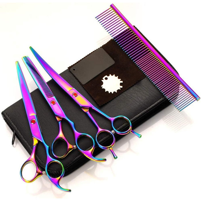 Набір для стрижки тварин QUNINE: професійні ножиці та триммер для грумінгу