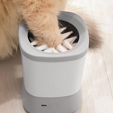 Очисник лап для собак | Портативна щітка для лап – 2 швидкості, водонепроникний, ідеально для миття лап та прогулянок (сірий)