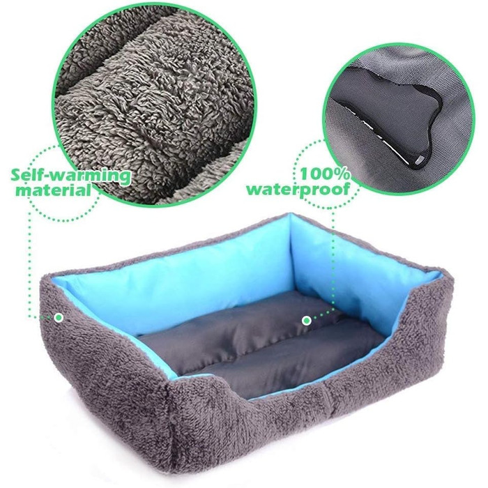 Килимок для собак Powerking: м'який, миючий, для собак, цуценят, сон та невеликих домашніх тварин (Світло-блакитний)