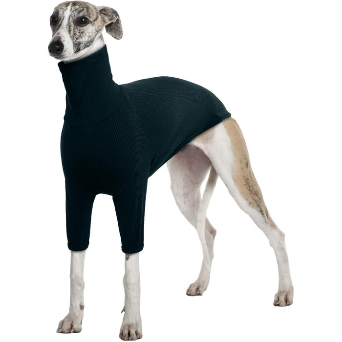 Пуловер з коміром-стійкою для гончих собак Windhund, зимовий одяг, тепла куртка для гончих, одяг для собак середнього розміру, светр для собак (3XL, темно-зелений)