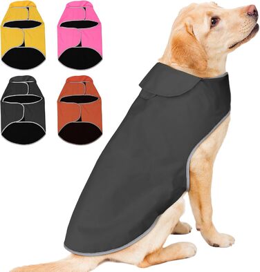 Водонепроникний собачий дощовик Yfbrite, легкий дощовик для тварин, регульований, теплий, для всіх порід, сірий, розмір M