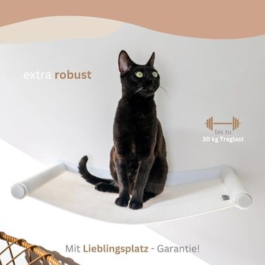 Кішка-гамак AZANO® XL з металу | Дизайнерська стіна для лазіння котів | Ліжко для котів на стіні | велике та стабільне (Сірий)