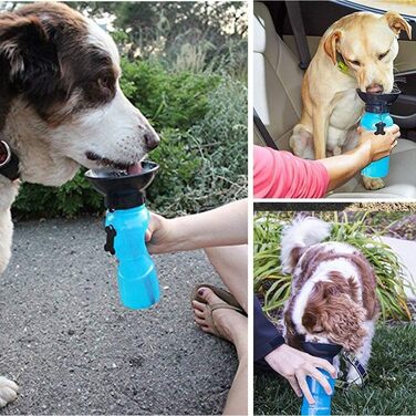 Турботрінка для собак SZRWD, 520 мл: портативна пляшка для води без BPA, для подорожей та прогулянок