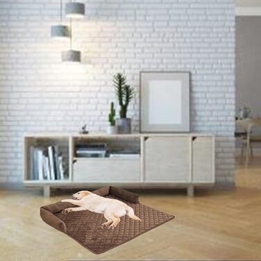 М'яке зручне ліжко-софа для котів та собак, водонепроникний чохол для ліжка, пральна собача підстилка, нековзне заспокійливе ліжко, зручні собачі килимки (90 x 90 см, світло-сірий) 90x90см світло-сірий