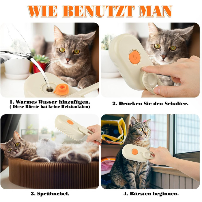 BiPawTi Парова щітка для котів та собак 2 шт. - для масажу, видаляє шерсть, покращує стан шерсті