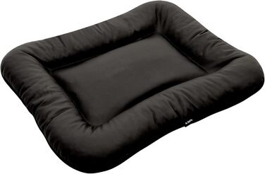 4L Textil Ella - Лежанка для собак великих порід, штучна шкіра, водостійка, 110x90 см, чорна
