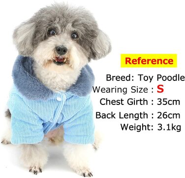 Зунеа Куртка для собак з кордурової тканини, тепла, з флісовою підкладкою, для цуценят, з кільцем D, мила, для холодної погоди, тепла, для чихуахуа, зелена, розмір XS