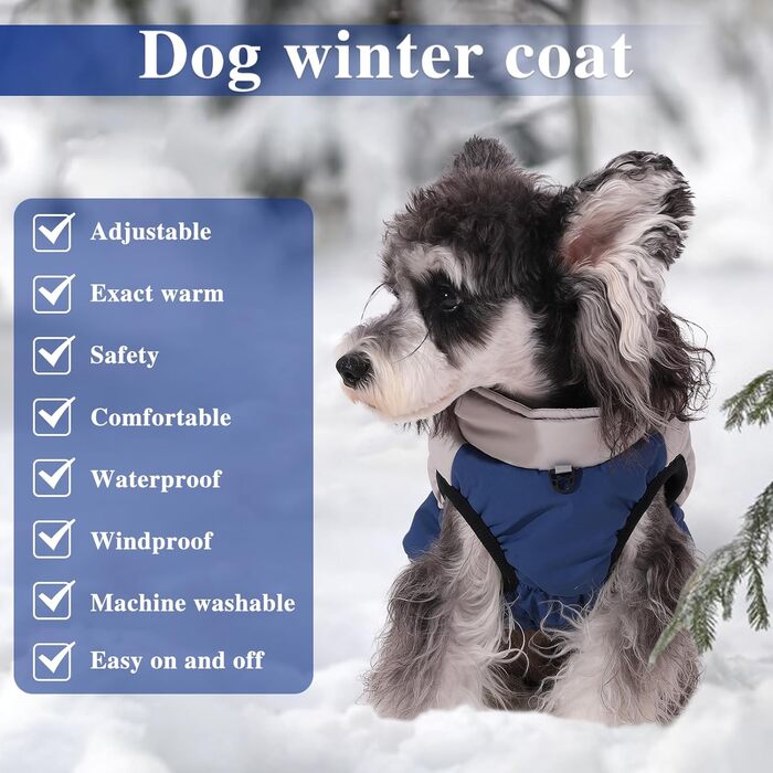 Зимовий теплий одяг для собак, куртка Kates Wetter, вітронепроникна, світловідбиваюча, флісова, з отвором для шлейки, тепла флісова жилетка для собак, розмір X, куртка для собак на блискавці, зимовий костюм для собак, зелений (L, блакитний)