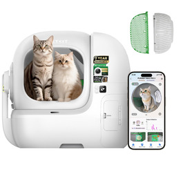 Самоочисний інтелектуальний туалет для котів PETKIT PUROBOT Max Pro 2 з камерою, ШІ-моніторингом здоров'я та розпізнаванням кількох тварин