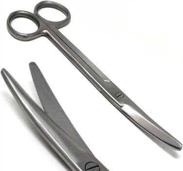 Хірургічні ножиці для перев'язки - 17 см, вигнуті, тупі кінці, з нержавіючої сталі (Mayo)