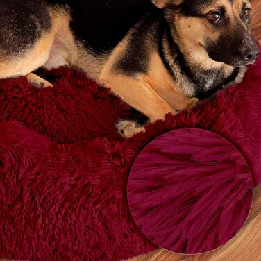 Лежанка для собак середніх та маленьких порід, міцна та анти-гризун, миється, для котів та інших домашніх тварин, 50 x 70 см, бордовий колір