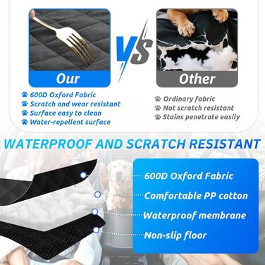 Автодеко для собак на заднє сидіння: захист, водонепроникність, ковзання, 137x147 см