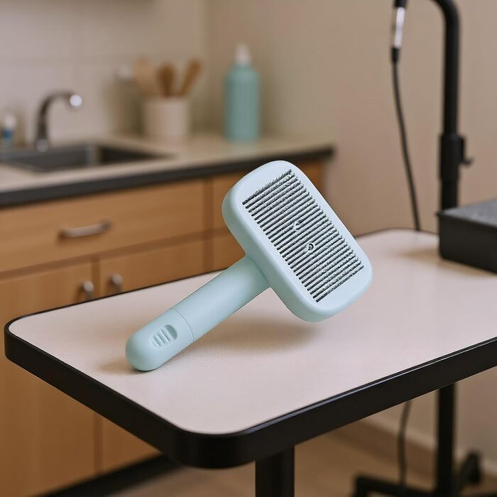 Щітка для собак проти випадання шерсті | Самоочисна щітка для тварин | Антистатична, для видалення підшерстка | Розчісування, масаж, видалення ковтунів