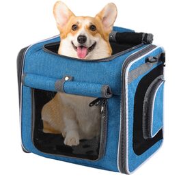 Велосипедна сумка-переноска для собак – велосипедний тримач для собак, регульована сумка, рюкзак, сумка з вентиляцією для подорожей, транспортування, прогулянок, велопоходів, кемпінгу, перенесення, прогулянок, хайкінгу