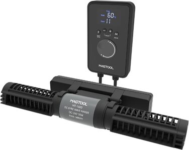 Magtool циркуляційна помпа для акваріума 1600–4200 GPH, регульована хвильова помпа з контролером, 360° для прісної та морської води