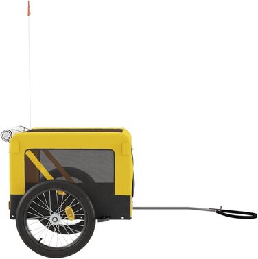 Причіп для велосипеда, переноска для собак жовто-чорного кольору, Oxford-тканина та залізо. Причіп для велосипеда, вантажний причіп, візок, вантажний велосипедний причіп. Артикул: 93924