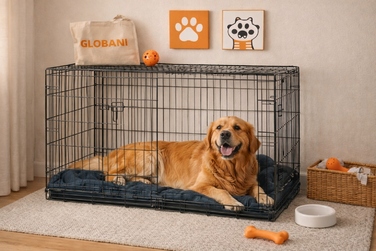 Металева клітка для великих собак GLOBANI, 71 x 107 x 78 см