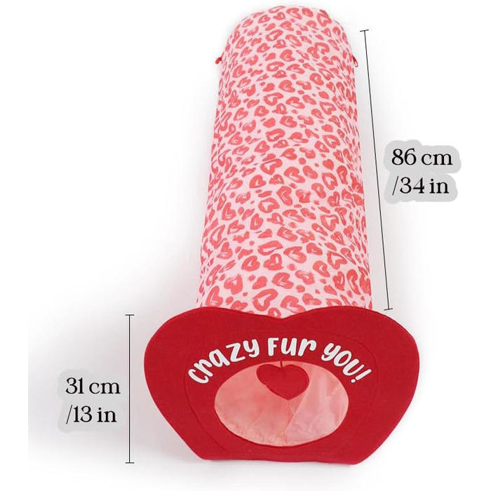 Туннель-іграшка для котів та тварин, Pop-Up, складаний, для дому (червоний)